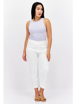 Gloria Vanderbilt Women Slim Fit  Stretchable Capri Jeans, White  - Image 2