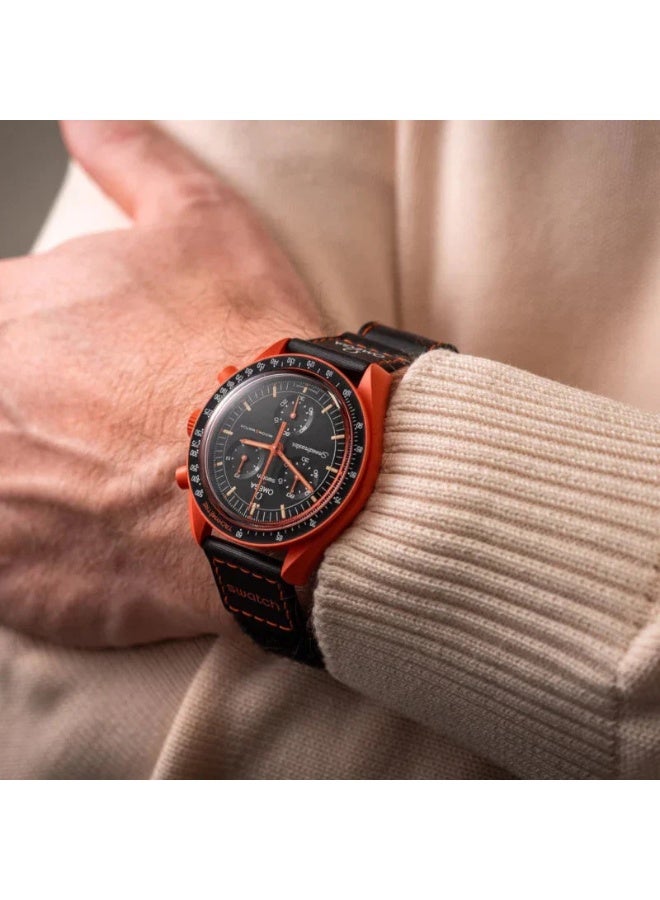 Swatch أوميغا × سواتش مهمة على الأرض: لافا SO33O100 سبيدماستر كرونوغراف - Image 3