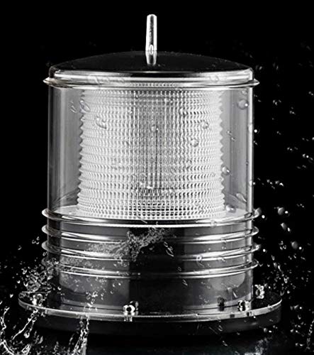 Pilotlights.net Solar Dock Warning Light - Waterproof Solar Dock Lighting - Constant On or Flashing 360 Degree Lighting - Cool White LED - Image 3