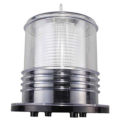Pilotlights.net Solar Dock Warning Light - Waterproof Solar Dock Lighting - Constant On or Flashing 360 Degree Lighting - Cool White LED - Image 4