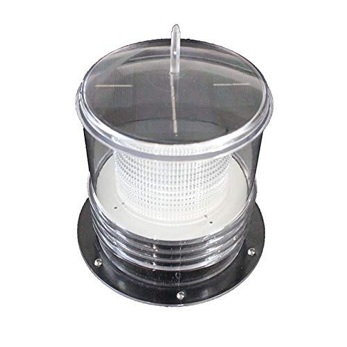 Pilotlights.net Solar Dock Warning Light - Waterproof Solar Dock Lighting - Constant On or Flashing 360 Degree Lighting - Cool White LED - Image 2