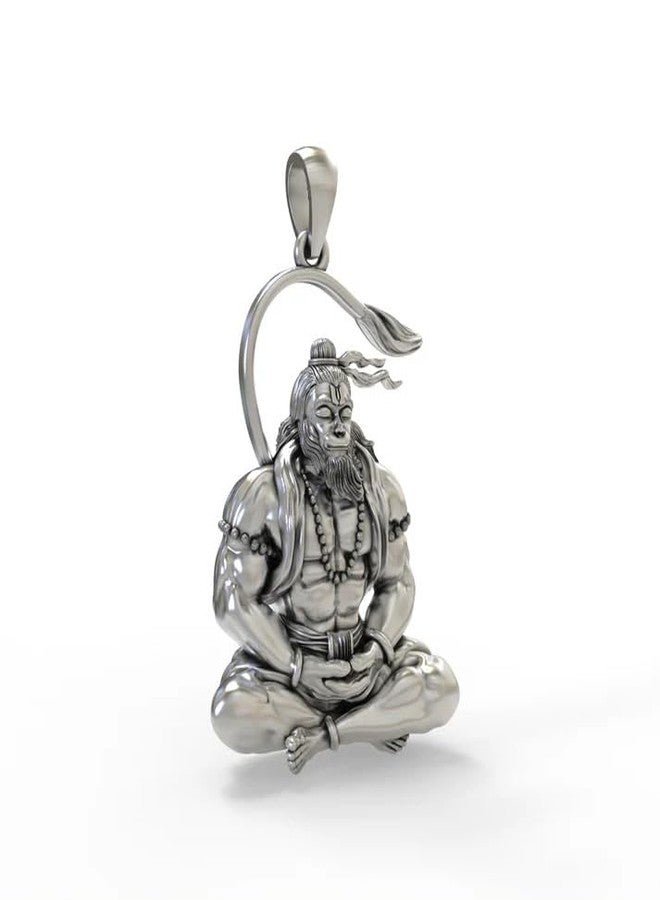 CRAFTWELL CW Divine Hanuman Pendent Chain Religious Free Size | Spiritual Pendant, Religious Necklace, Lord Hanuman Locket with Gada | Stainless Steel Hanuman Necklace with Chain for Gift, Unisex - Image 2