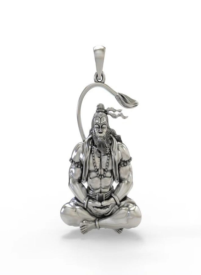 CRAFTWELL CW Divine Hanuman Pendent Chain Religious Free Size | Spiritual Pendant, Religious Necklace, Lord Hanuman Locket with Gada | Stainless Steel Hanuman Necklace with Chain for Gift, Unisex - Image 1