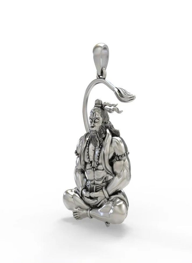 CRAFTWELL CW Divine Hanuman Pendent Chain Religious Free Size | Spiritual Pendant, Religious Necklace, Lord Hanuman Locket with Gada | Stainless Steel Hanuman Necklace with Chain for Gift, Unisex - Image 3