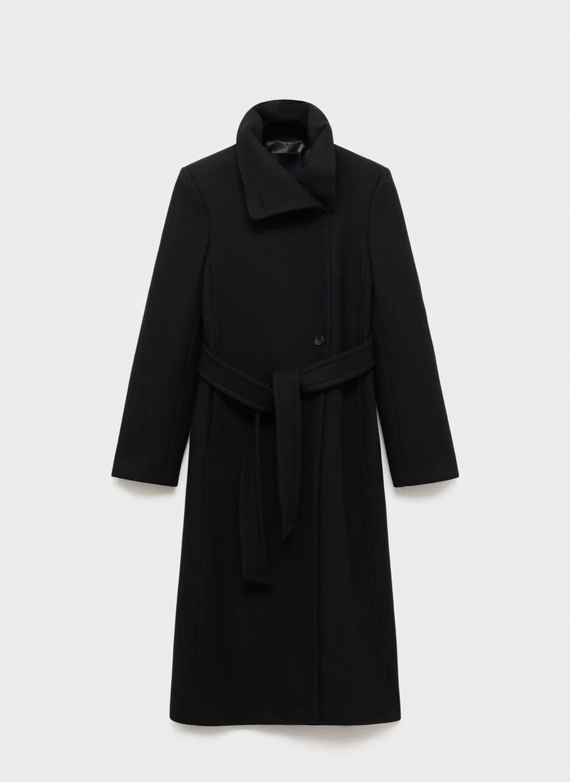 MANGO  Manteco wool coat with belt for Women | Best Price UAE