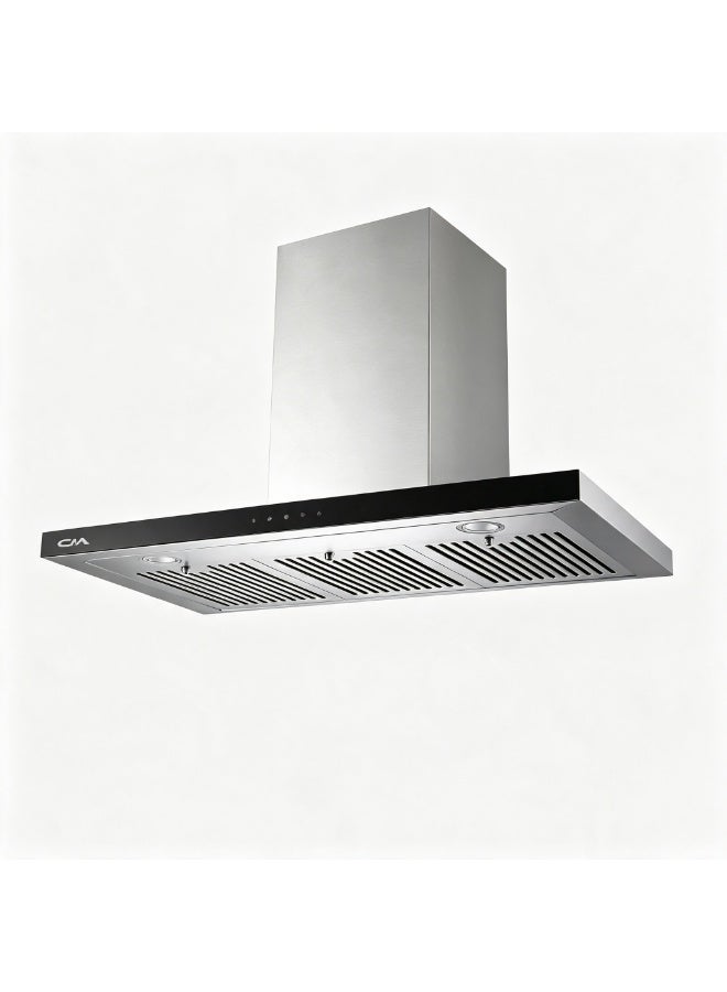 CM FLORENCE 90,WALL MOUNTEF HOOD 90cm SILVER, HAND SENSOR, RANGE HOOD, 3 SPEEDS, TOUCH SWITCH 2 X 3 LAYERS ALUMINUM FILTER, 150 MM OUTLET CARBON FILTER - Image 2