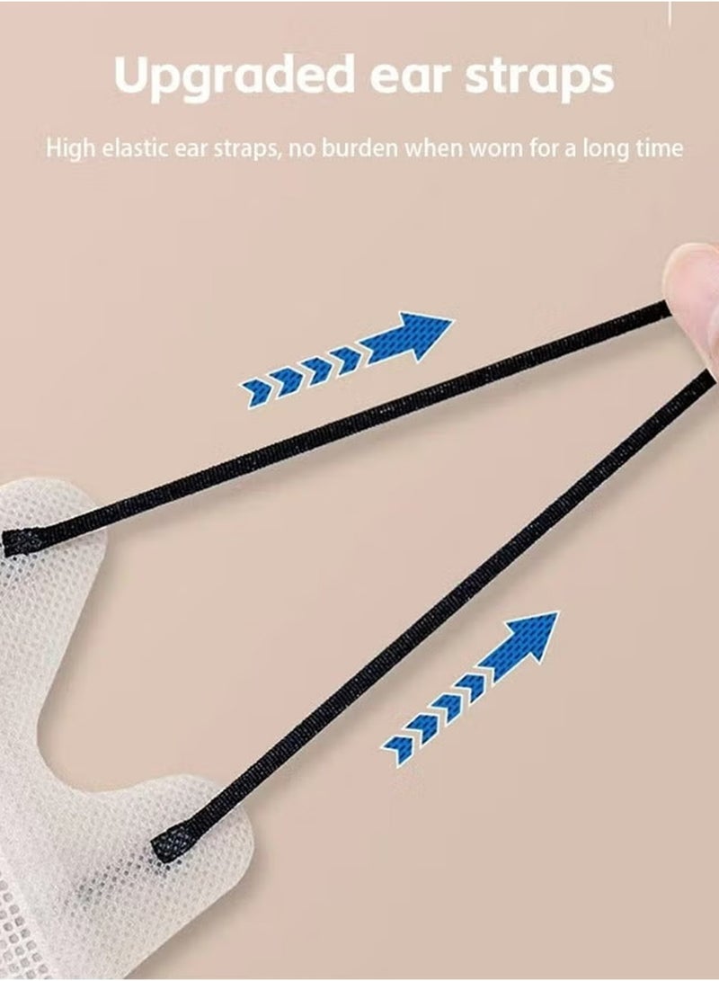 LLASIDO 20PCS Face Masks for Adults, 3D Breathable Dust KN95 Masks Individually Wrapped with Elastic Earloop and Nose Clip, Perfect for Office, Travel, Daily Protection(Black) - Image 4
