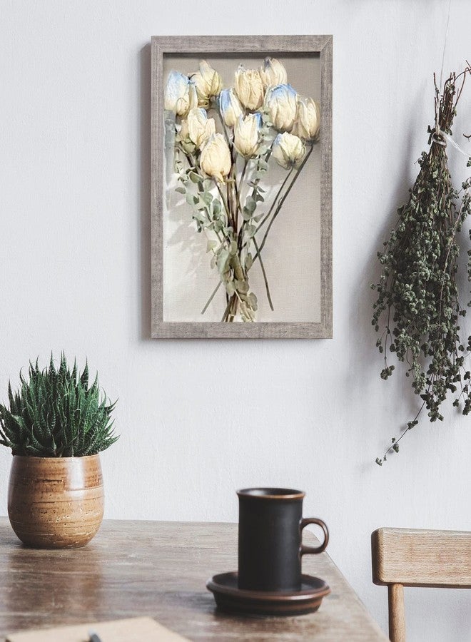 Califortree 8x10 Shadow Box Frame with Linen Back - Sturdy Memory Display Case of Flower, Pictures, Medals and More, Rustic Gray - Image 4