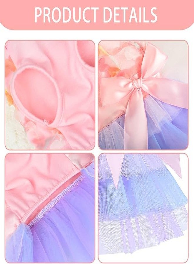 PETANGEL Dress for Small Medium Dogs Cats Girl Mesh Skirt Dress Summer Spring Dog Clothes for King Charls, Fox Terrier Pet Princess Dresses Birthday Dresses Party Tutu Skirt(Size:2XL, Chest:55cm) - Image 2