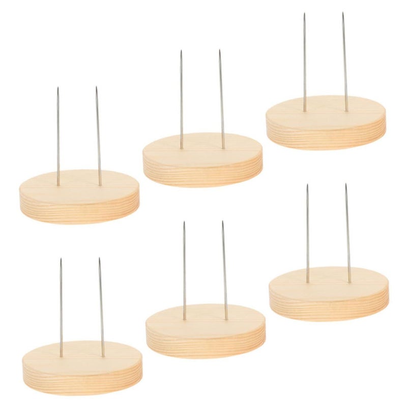 Wooden Doll Display Stand 6 Pack Compact Stable Holder for Crochet Dolls - Image 2