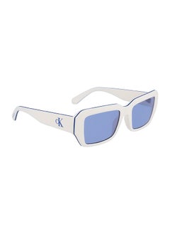 Calvin Klein Jeans Unisex Rectangular Sunglasses - CKJ23602S-100-5319 - Lens Size: 53 Mm  - Image 1