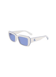Calvin Klein Jeans Unisex Rectangular Sunglasses - CKJ23602S-100-5319 - Lens Size: 53 Mm  - Image 2