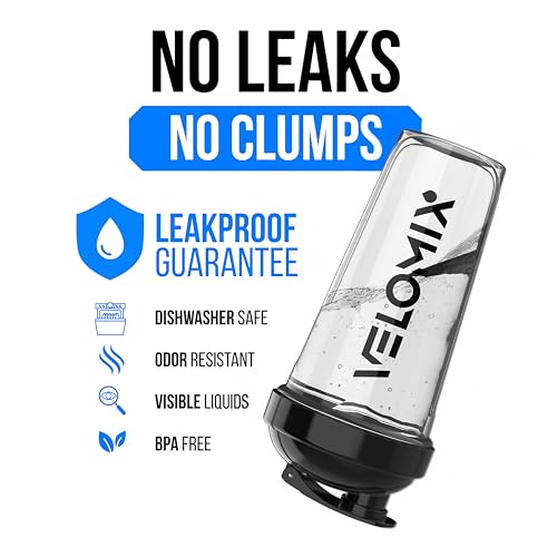 VELOMIX -4 PACK- 28 oz Protein Shaker Bottle for Protein Mixes - 4x Wire Whisk | Leak Proof Shaker Cups for Protein Shakes | Protein Shaker Bottle Pack | Protein Shake Cup (Clear Set) - Image 3