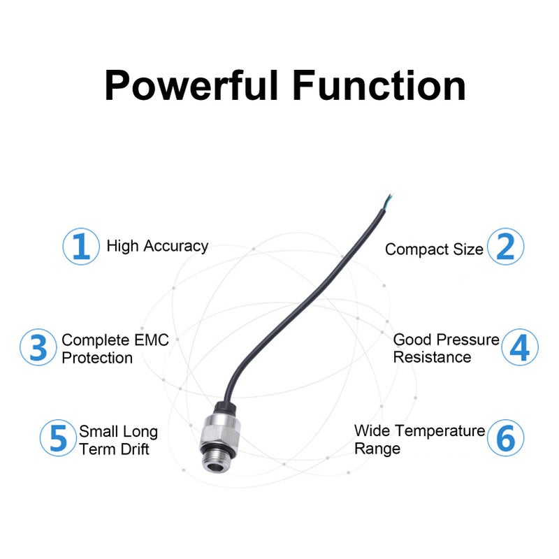 Pressure Transmitter Voltage Type 0.5‑4.5V Output 3Mpa G1/4in Pressure Transducer Sensor for Oil Fuel Air Water 5‑12V - Image 5