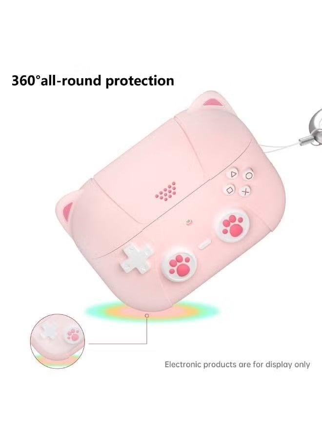 غطاء Airpods Pro 2 / غطاء Airpods Pro ، تصميم مشغل ألعاب Cat ، حافظة Airpods Pro 2 2022 مع سلسلة مفاتيح للرجال والنساء ، غطاء حماية ناعم من السيليكون ل Airpods Pro 2nd / 1st Gen - Image 2