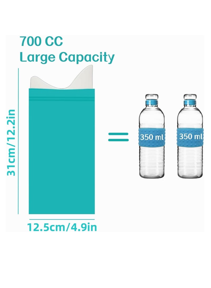 KASTWAVE Emergency Unisex Disposable Urine Bags 8/12/16/24 Pack 700ML Portable Camping Travel Pee Vomit Portable Toilet Bag for Traffic Jams, Camping, Hiking, Pregnant,Men Women Patient, Kids Brief Relief - Image 2