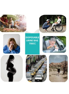 KASTWAVE Emergency Unisex Disposable Urine Bags 8/12/16/24 Pack 700ML Portable Camping Travel Pee Vomit Portable Toilet Bag for Traffic Jams, Camping, Hiking, Pregnant,Men Women Patient, Kids Brief Relief  - Image 4