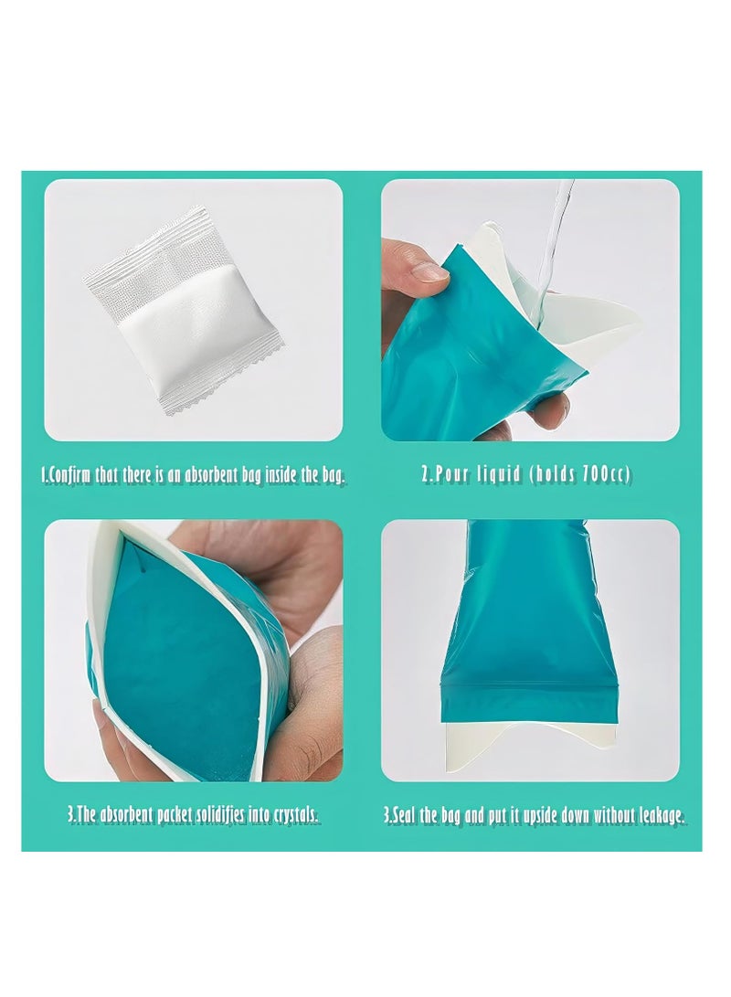KASTWAVE Emergency Unisex Disposable Urine Bags 8/12/16/24 Pack 700ML Portable Camping Travel Pee Vomit Portable Toilet Bag for Traffic Jams, Camping, Hiking, Pregnant,Men Women Patient, Kids Brief Relief - Image 5