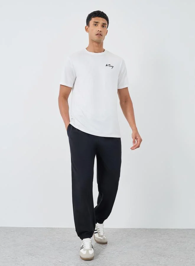 Styli Styli Pack of 2 - Solid Terry Relaxed Fit Elasticated Cuff Joggers