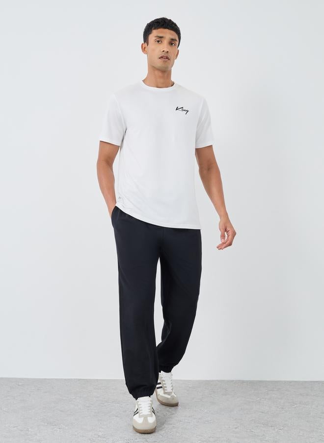 Styli Pack of 2 - Solid Terry Relaxed Fit Elasticated Cuff Joggers - Image 3