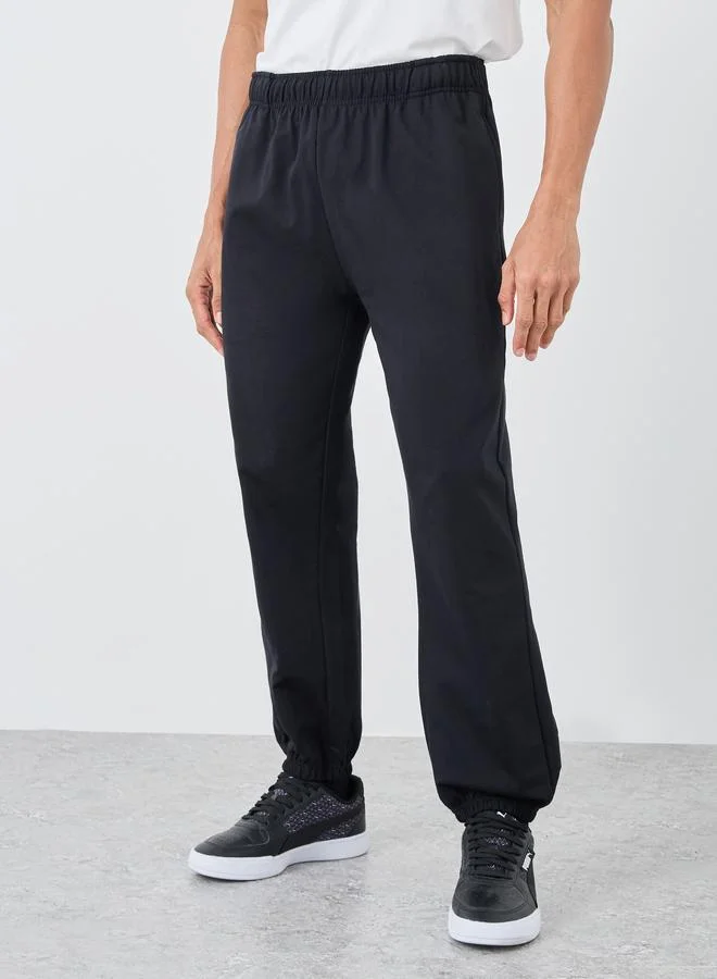 Styli Styli Pack of 2 - Solid Terry Relaxed Fit Elasticated Cuff Joggers
