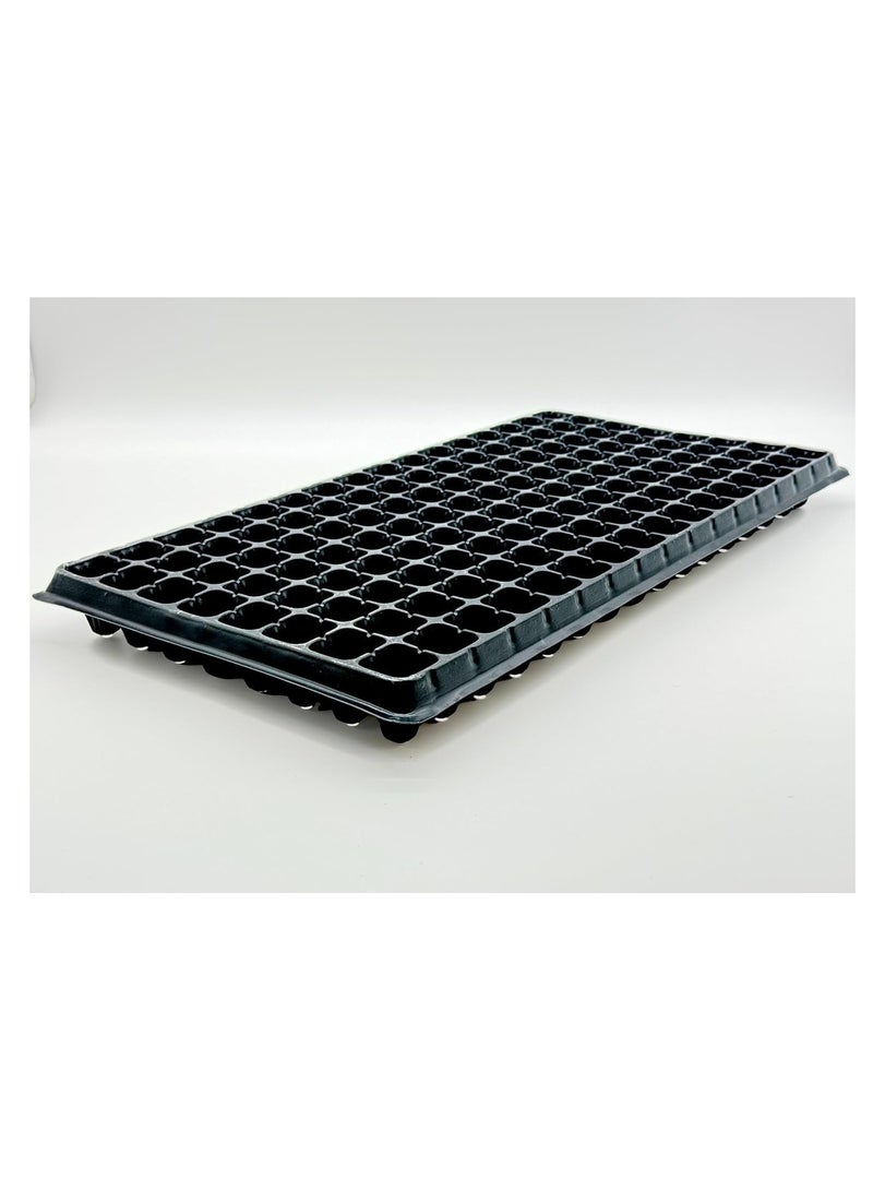 ماركة غير محددة صينية بذور FG ZAIN - 128 فتحة، 54 × 28 × 4 سم، عبوة من 3، صينية بلاستيكية متينة لبدء زراعة النباتات لعملية إنبات وزراعة فعالة، صينية للشتلات، البستنة، الزراعة المائية والحضانة  - Image 1