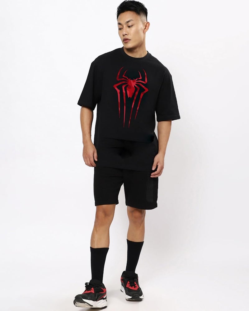 Bewakoof Men's Spider Blend Graphic Printed 100% Cotton T-Shirt - Oversized, Round Neck, Half Sleeve - Image 5