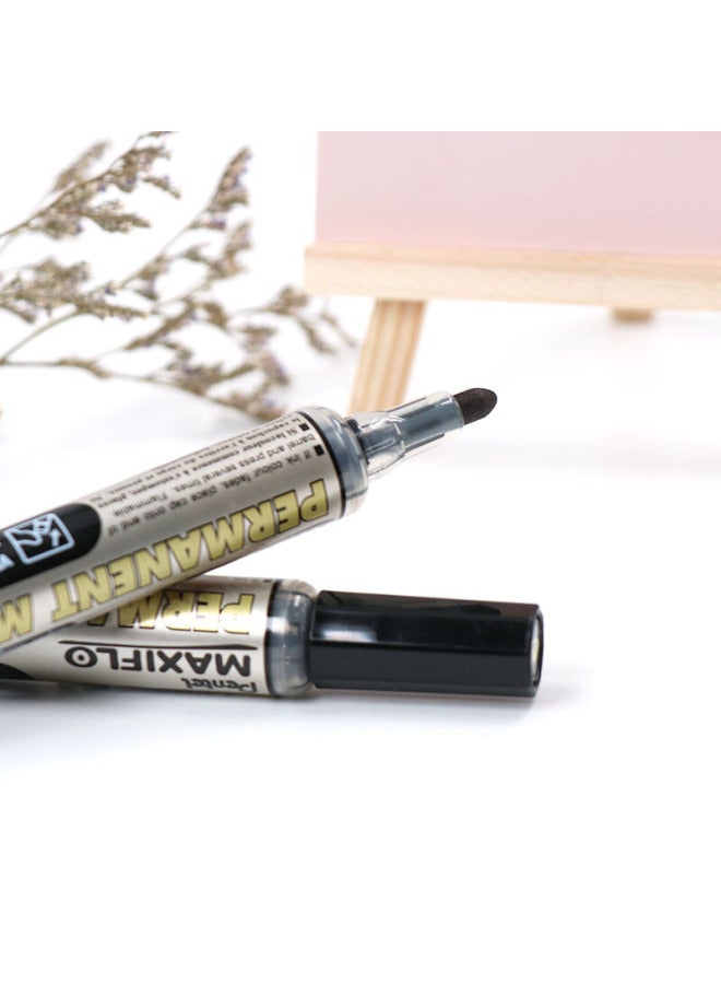 Pentel Nlf50 Large Capacity Quick-Drying Liquid Gel Pen With Push Button, Black, Pack Of 6 - Image 4