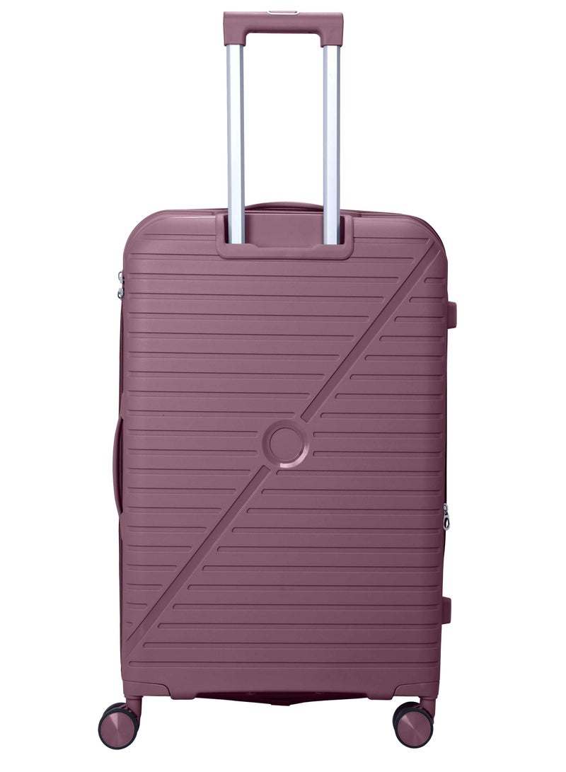 SENATOR Unisex Expandable PP Fashion Trolley Luggage Set Lightweight Hard Shell Spinner luggage with 360° Degree 4 Twin Wheel and Double Zippers KH1006-Purple - Image 3