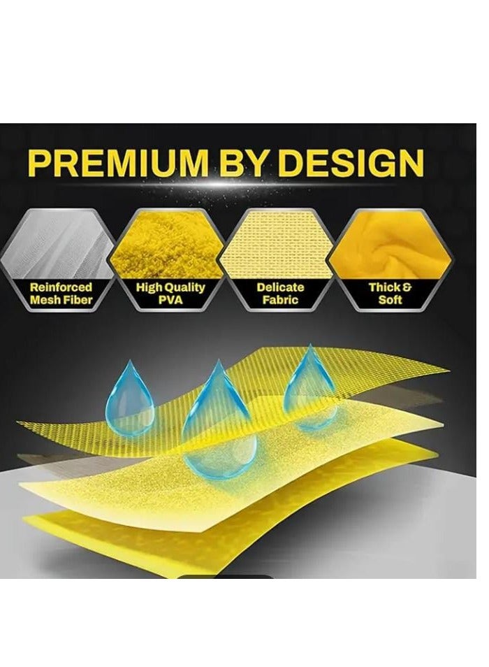 منشفة تنظيف من الشمواه للسيارة / 5 قطع - Image 2