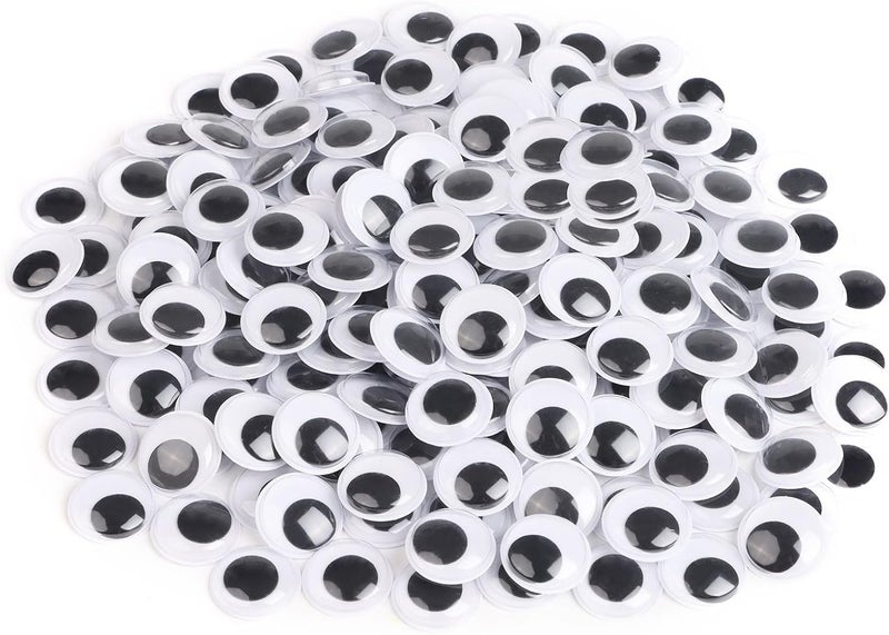 CCINEE 25mm Black Googly Wiggle Eyes 100PCS with Self-Adhesive for DIY Handmade Crafts Decorations - Image 1