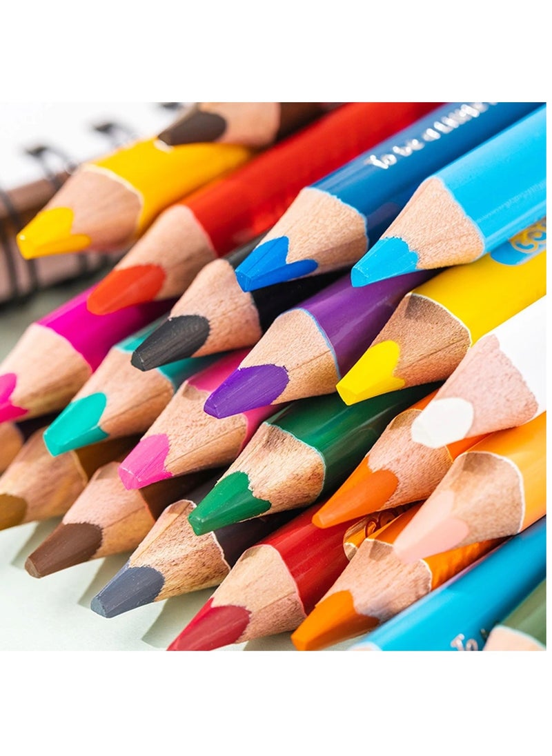 Deli 12-Piece Jumbo Mini Colour Pencils Assorted Colours  - Image 5