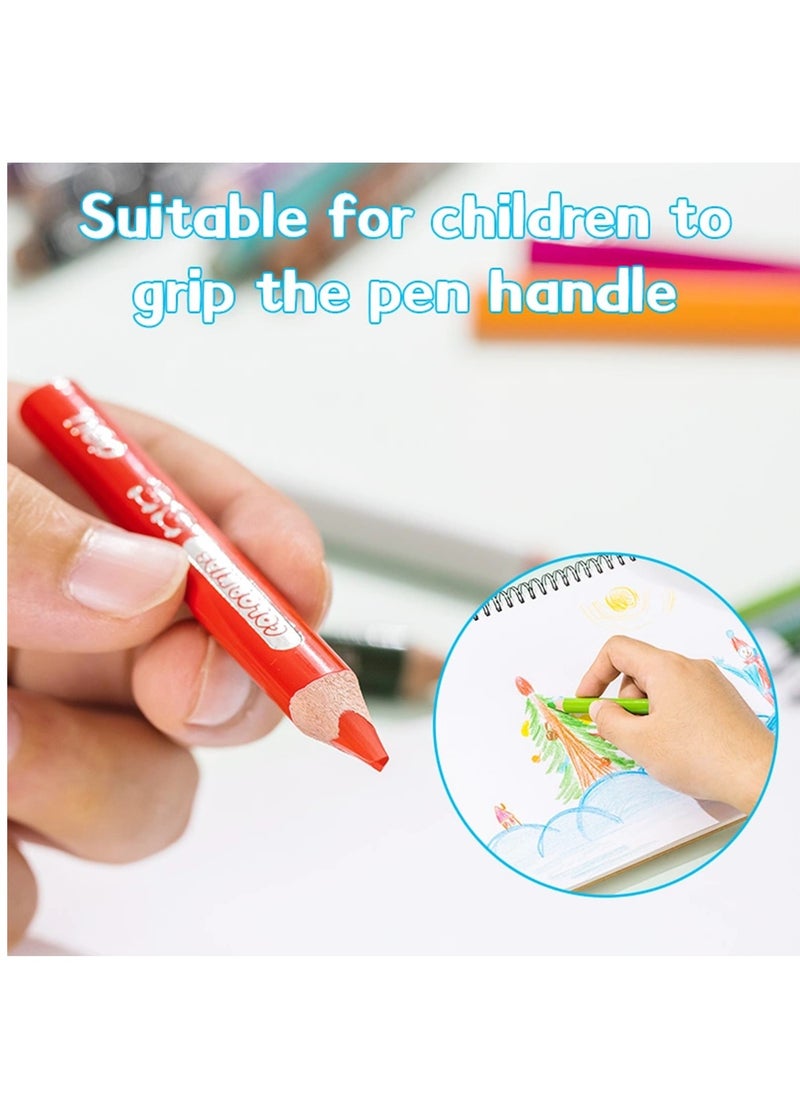 Deli 12-Piece Jumbo Mini Colour Pencils Assorted Colours  - Image 4