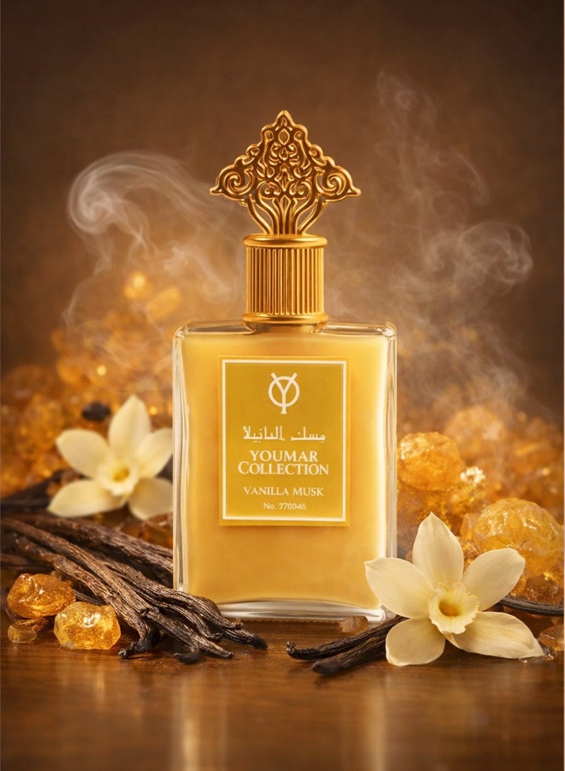 Youmar Collection No. 0043 Vanilla Musk Eau de Cologne Unisex 100ml Long-Lasting Sweet, Powdery & Musky Perfume - Image 1