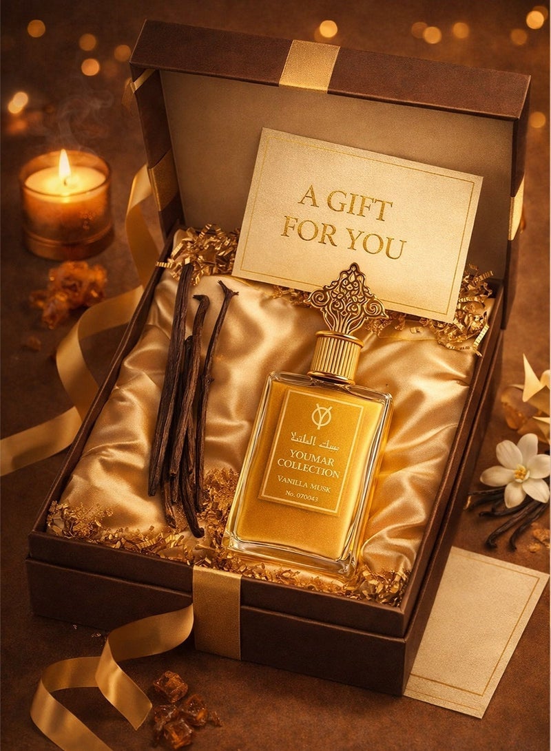 Youmar Collection No. 0043 Vanilla Musk Eau de Cologne Unisex 100ml Long-Lasting Sweet, Powdery & Musky Perfume - Image 3