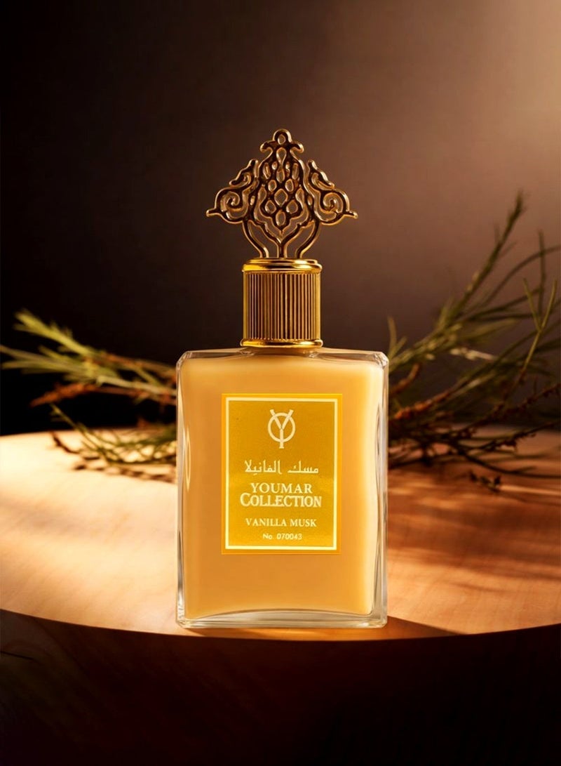 Youmar Collection No. 0043 Vanilla Musk Eau de Cologne Unisex 100ml Long-Lasting Sweet, Powdery & Musky Perfume - Image 4