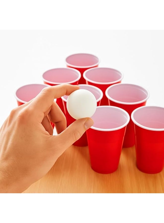 كرات تنس الطاولة - عبوة من 6 كرات تنس طاولة - خفيفة الوزن ومتينة بدون درزات بيضاء كبيرة الحجم لألعاب الكرنفال والحفلات - Image 4