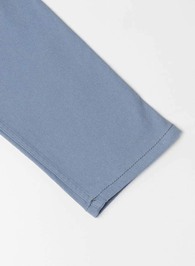 Dennis Lingo Steel Blue Cargo Trousers for Men, Slim Fit