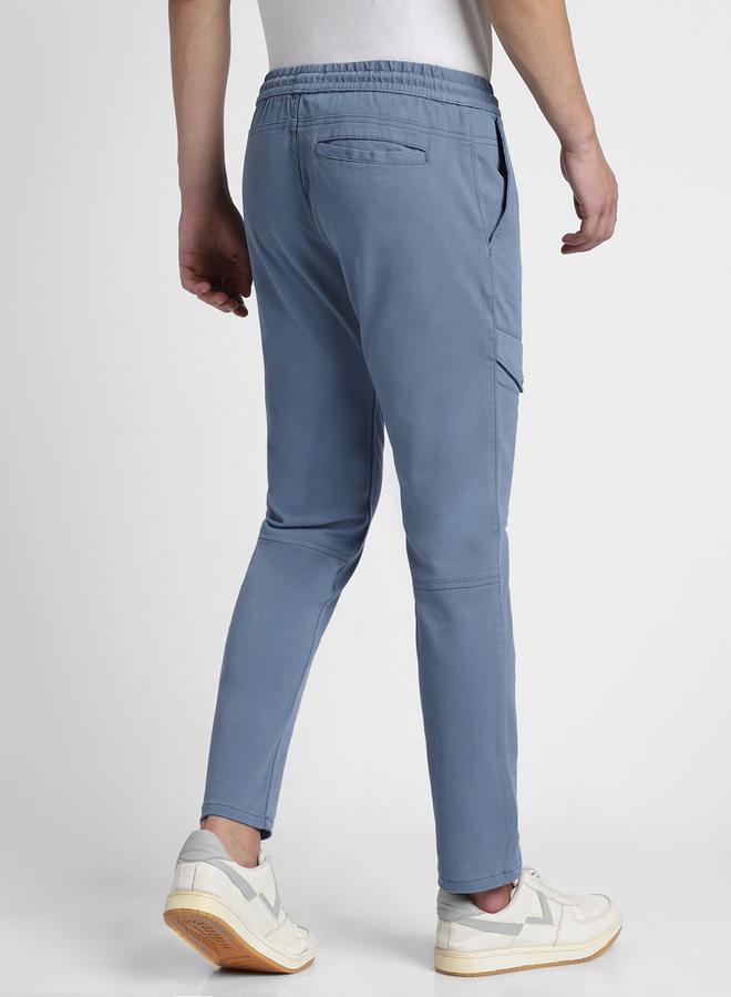 Dennis Lingo بنطال كارجو رجالي بقصّة Slim Fit باللون الأزرق الفولاذي  - Image 2