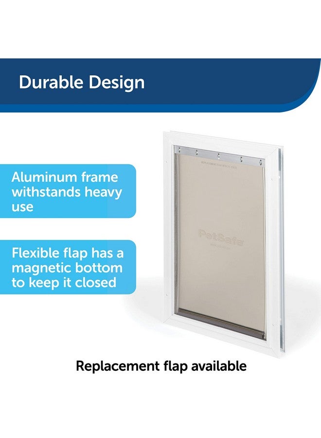 PetSafe Freedom Aluminum Pet Door for Dogs and Cats, Medium, White, Tinted Vinyl Flap - Image 2