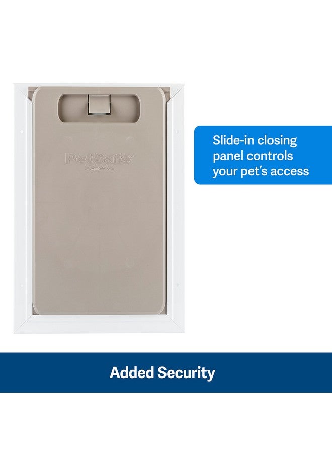 PetSafe Freedom Aluminum Pet Door for Dogs and Cats, Medium, White, Tinted Vinyl Flap - Image 3