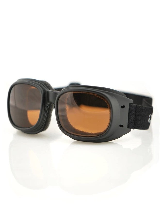 Bobster ® Piston, Matte Black Frame, Amber Lens - Image 1