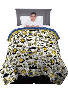 Franco Franco Kids Bedding Super Soft Reversible Comforter, Twin/Full Size 72" x 86", Despicable Me Minions  - Image 2