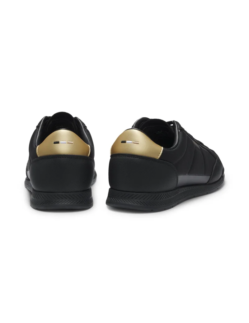 بوس Mixed-material trainers with contrast back tab