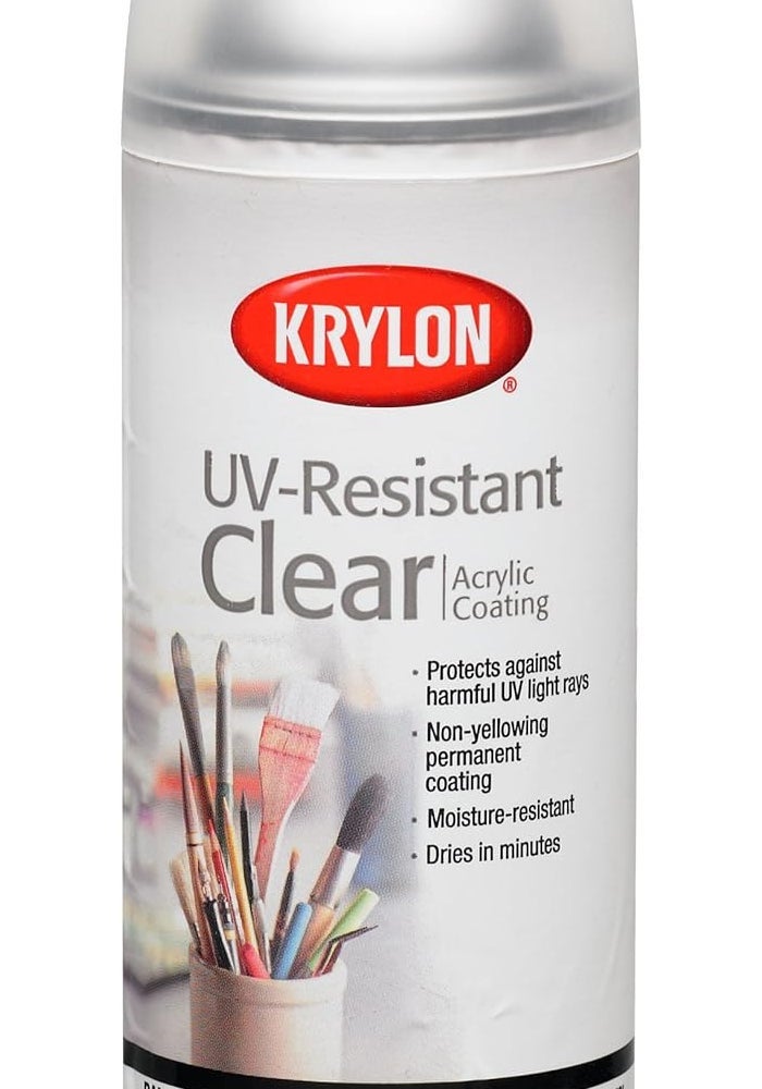 KRYLON رذاذ طلاء أكريليك شفاف مقاوم للأشعة فوق البنفسجية من كرايلون، 11 أونصة - يحمي من ضوء الأشعة فوق البنفسجية - Image 1