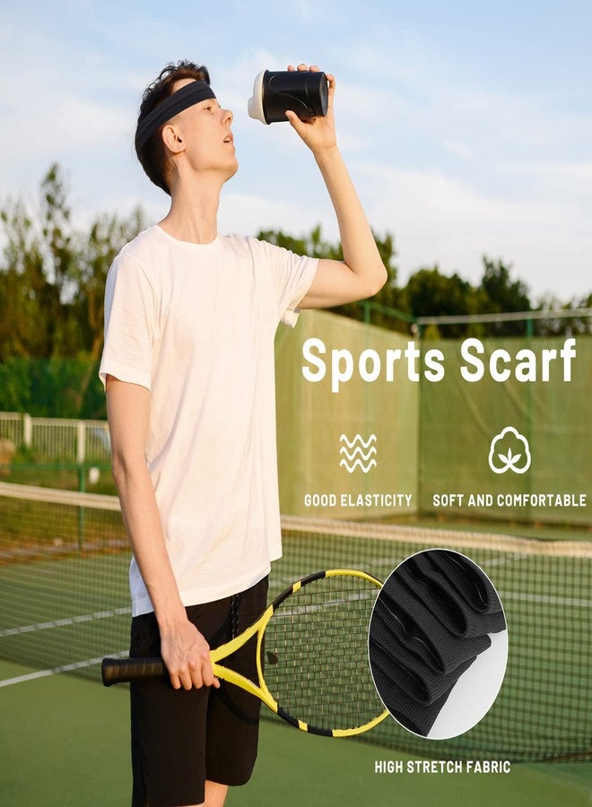 ONEYE Black Workout Headbands for Women Men Non Slip Sport Silicone Sweatbands Elastic Hair Bands Yoga Running Sports Travel Indoor Fitness Gym with 5 PCS - Image 5