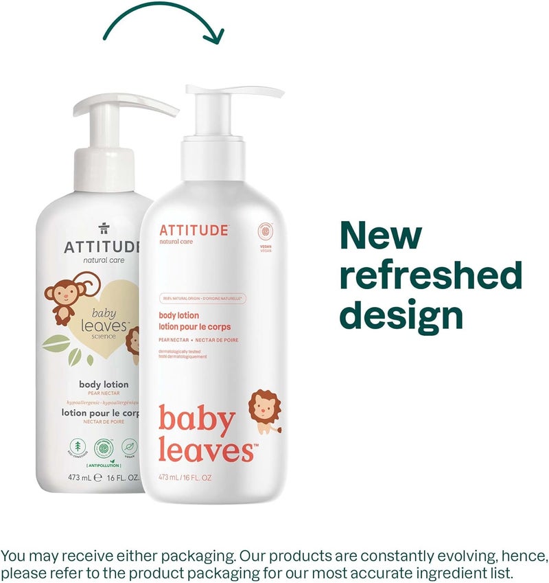 Attitude Baby Leaves Natural Body Lotion - Pear Nectar - 473 ml - Image 1