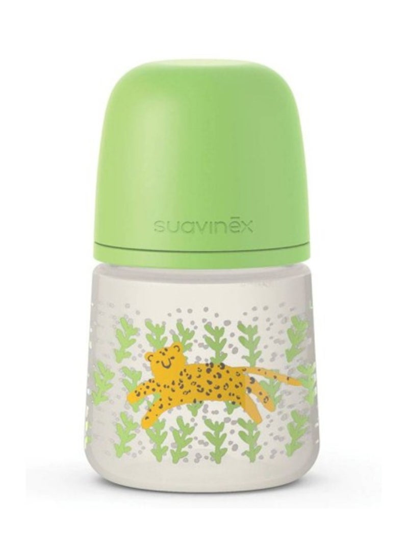 Suavinex Feeding Bottle 150ML|+0M|Jungle Green|Fast Flow|Physiological - BPA Free - Image 1