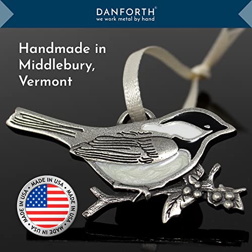 Danforth - Chickadee Christmas Bird Ornament – Handcrafted Pewter Bird Ornaments for Christmas Tree – 2" Wide, Made in USA - Image 5