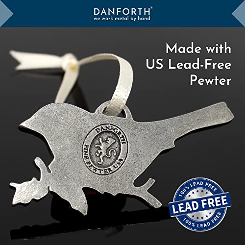 Danforth - Chickadee Christmas Bird Ornament – Handcrafted Pewter Bird Ornaments for Christmas Tree – 2" Wide, Made in USA - Image 4